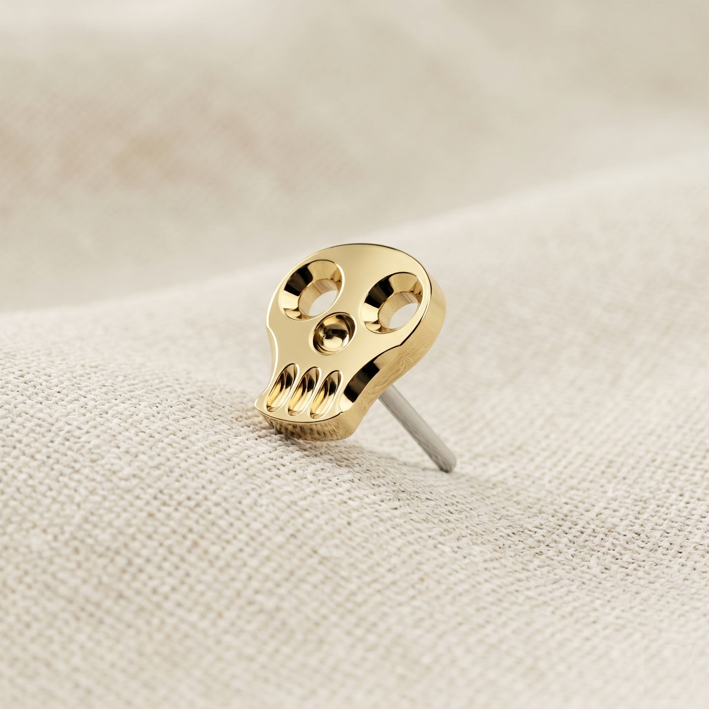 Titanium Hollow Skull Threadless Top