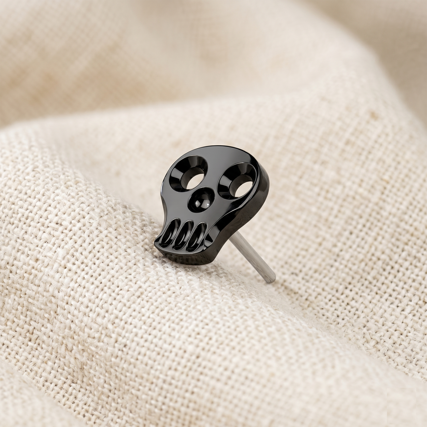 Titanium Hollow Skull Threadless Top
