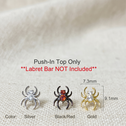 Titanium Spider CZ Threadless Top