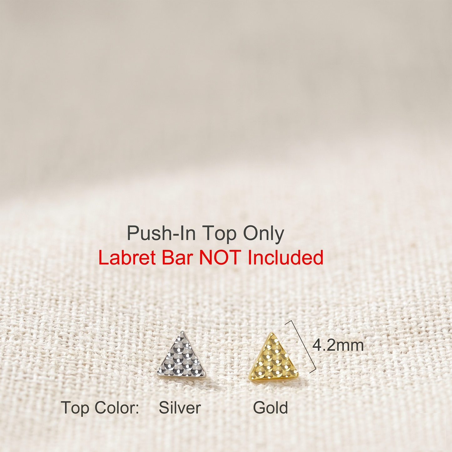 Titanium Triangle Dia-Cut Threadless Top