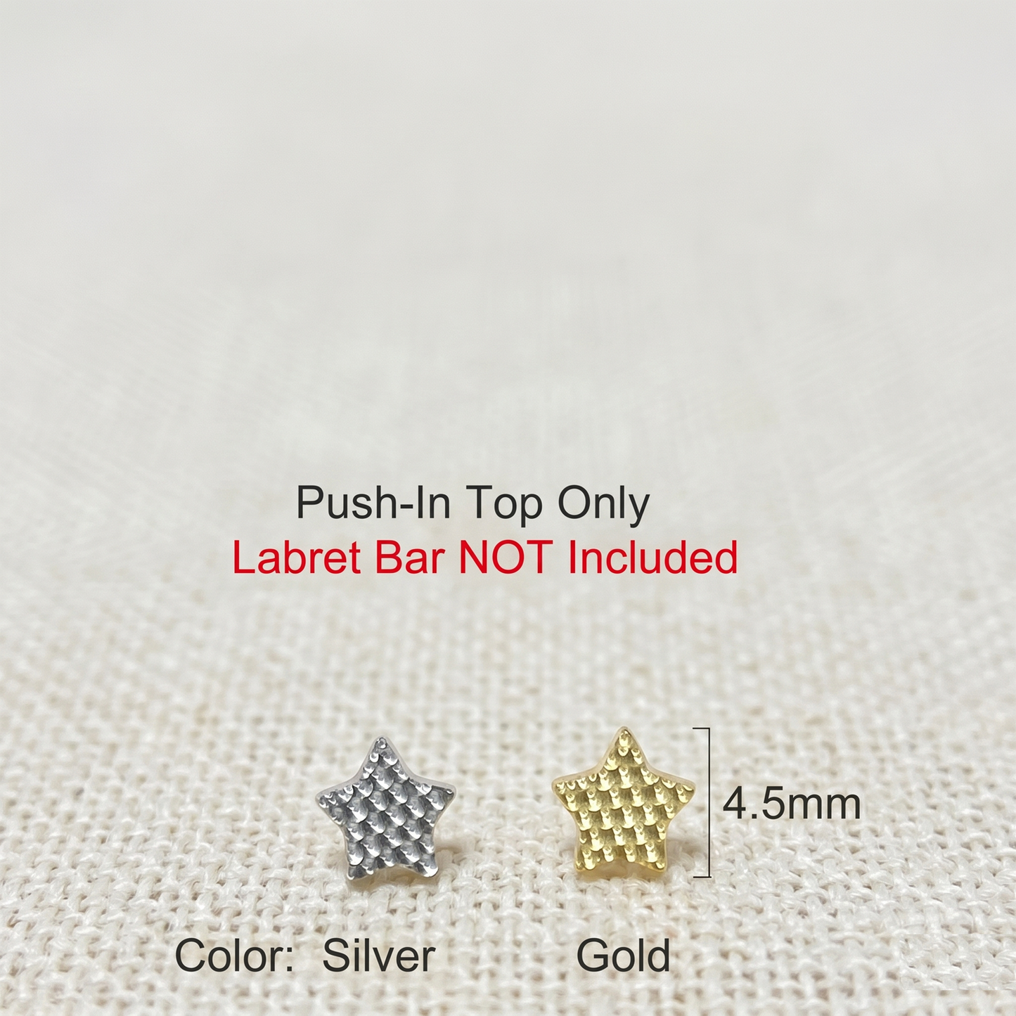 Titanium Dia-Cut Star Threadless Top