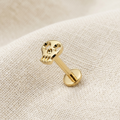 Titanium Hollow Skull Threaded Stud 16G