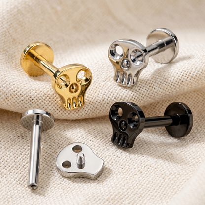 Titanium Hollow Skull Threaded Stud 16G