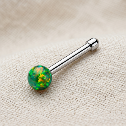 Surgical Steel Opal Ball Nose Bone Stud 20G