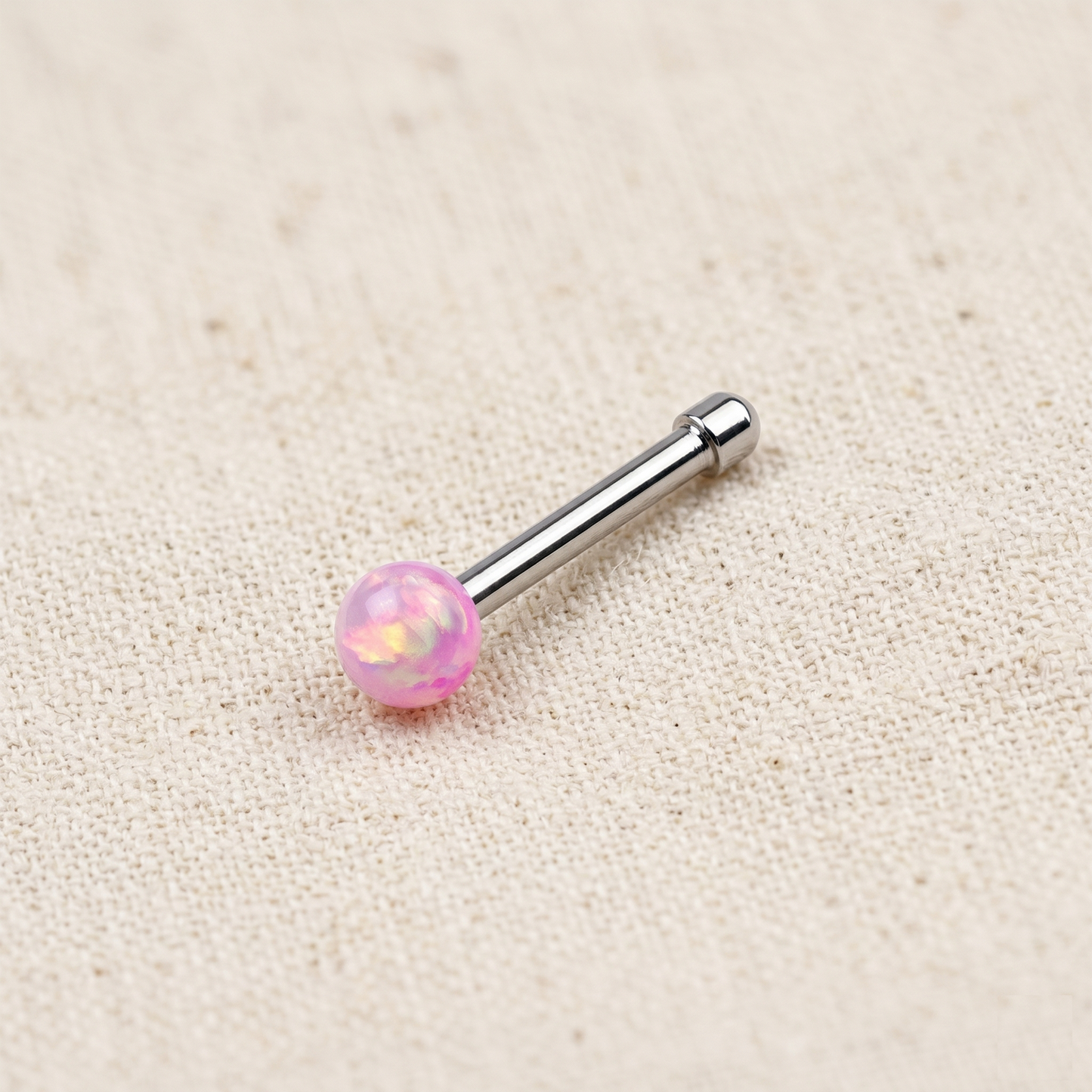 Surgical Steel Opal Ball Nose Bone Stud 20G