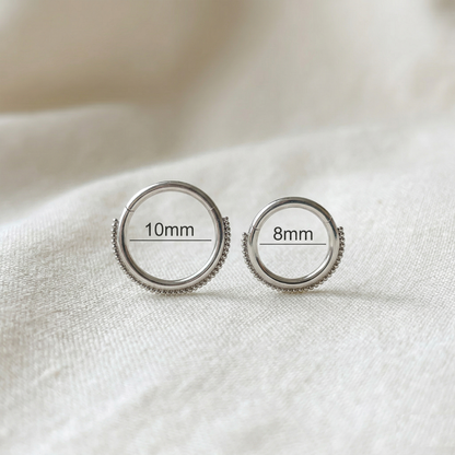 Surgical Steel Beaded Hinged Hoop 16G