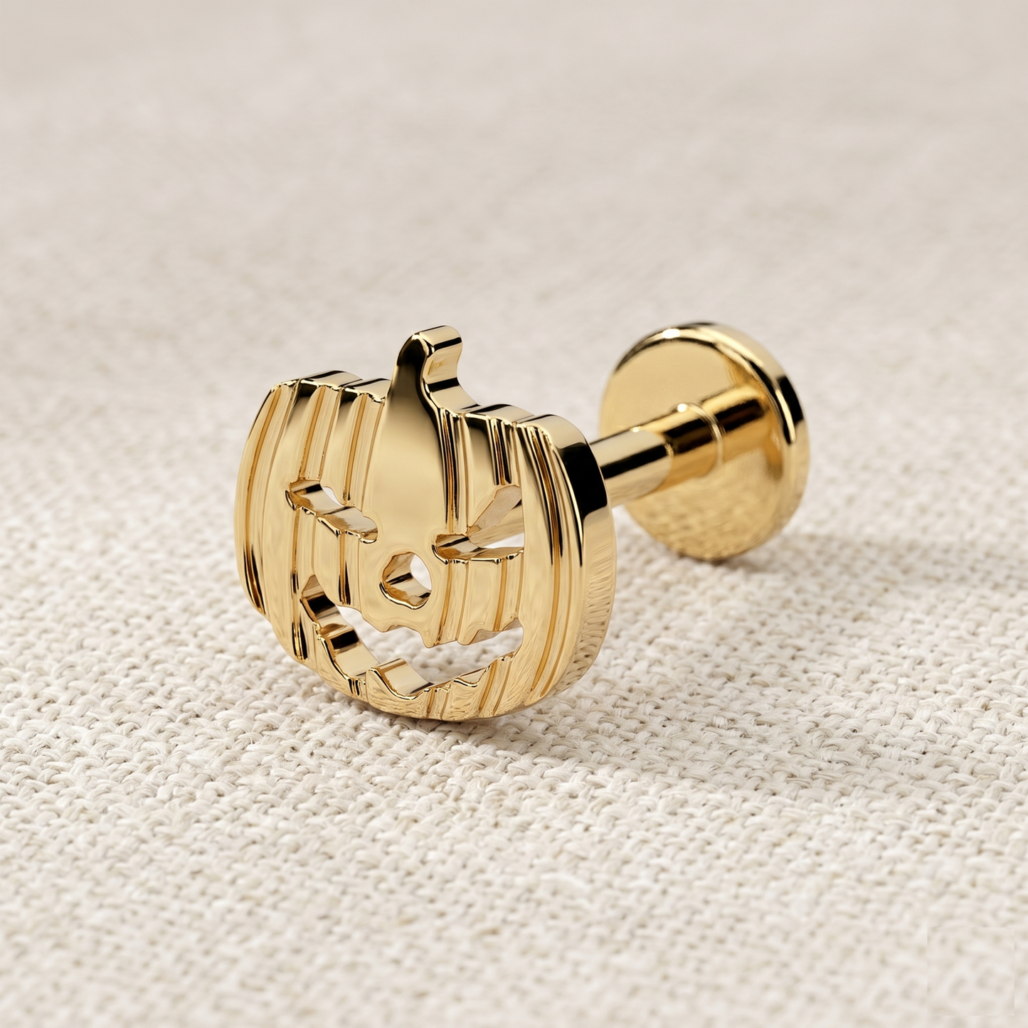 Titanium Jack O Lantern Threaded Labret 16G