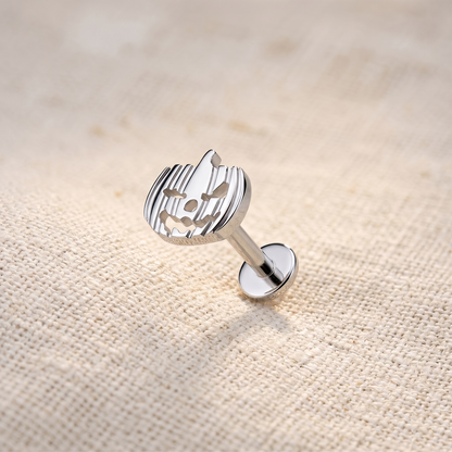 Titanium Jack O Lantern Threaded Labret 16G