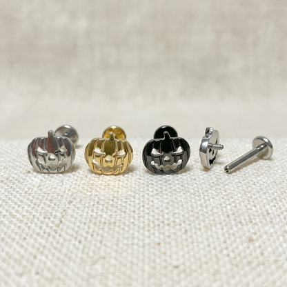 Titanium Jack O Lantern Threaded Labret 16G