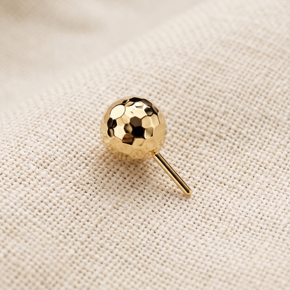 Titanium Faceted Ball Threadless Top