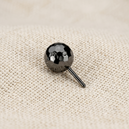Titanium Faceted Ball Threadless Top