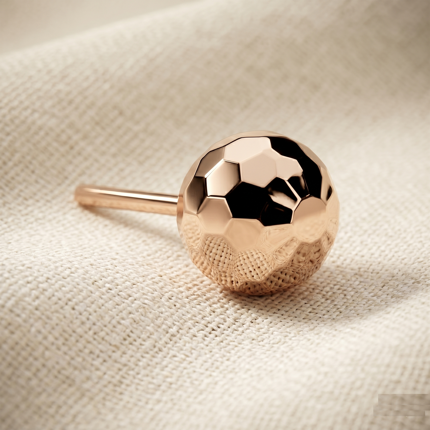 Titanium Faceted Ball Threadless Top