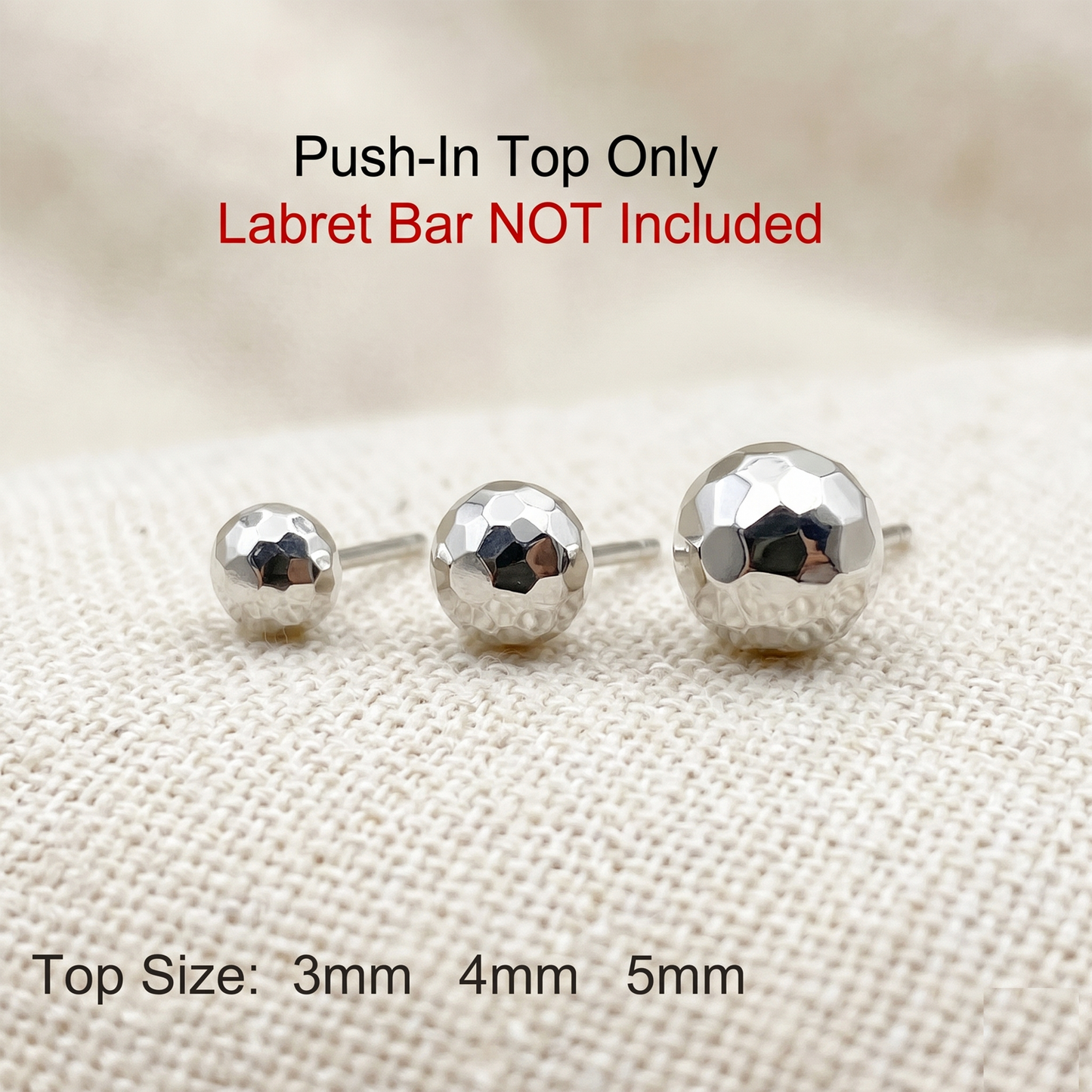 Titanium Faceted Ball Threadless Top