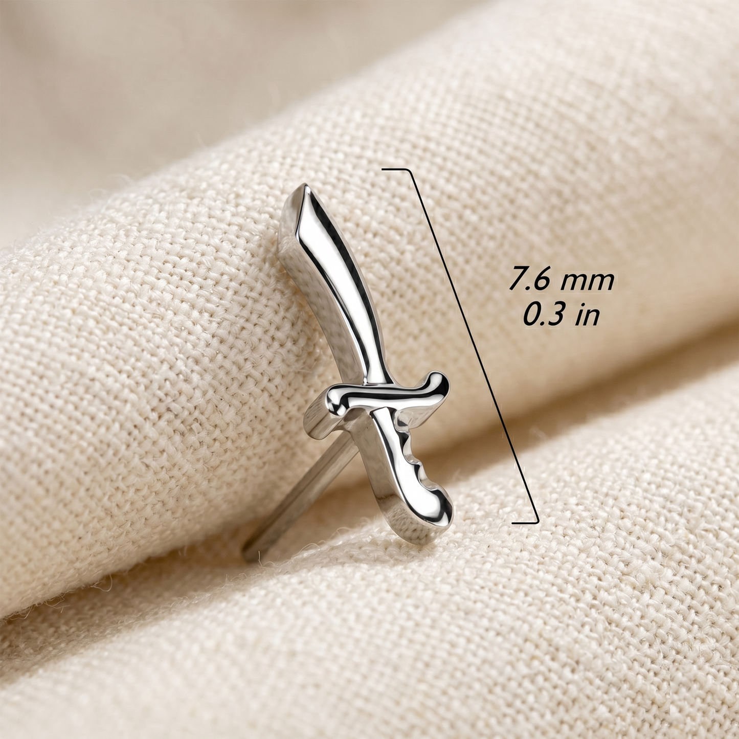 Titanium Pirate Sword Threadless Top