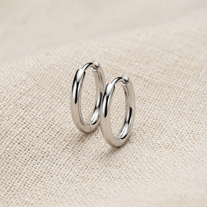 Titanium Plain Huggie Hoop Earrings