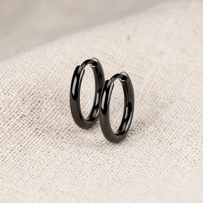 Titanium Plain Huggie Hoop Earrings