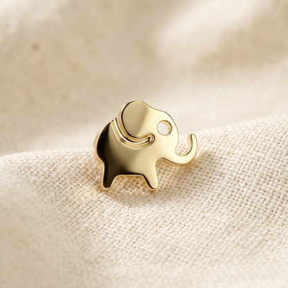 Titanium Elephant Threadless Stud