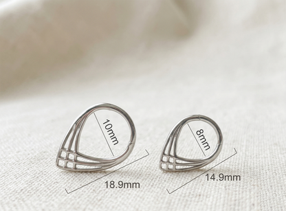 Titanium Chevron Hinged Hoop 16G