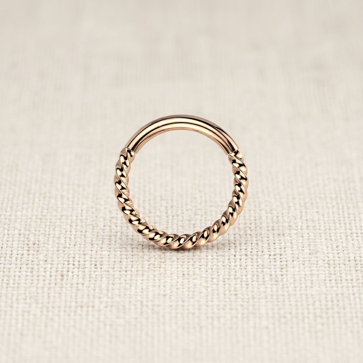Titanium Braided Hinged Hoop 16G