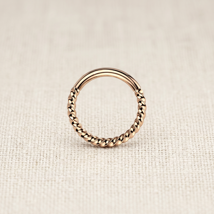 Titanium Braided Hinged Hoop 16G