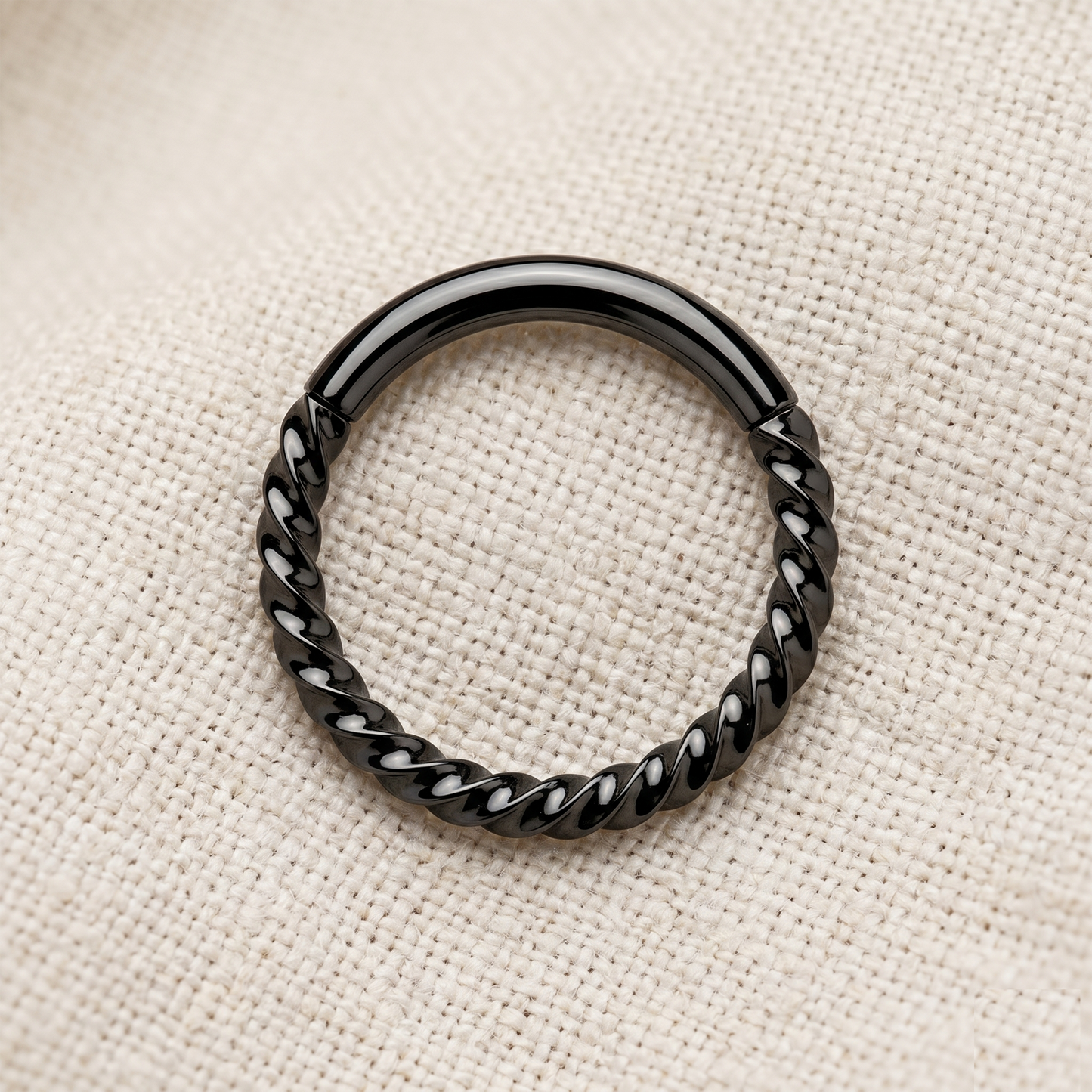 Titanium Braided Hinged Hoop 16G