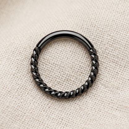 Titanium Braided Hinged Hoop 16G