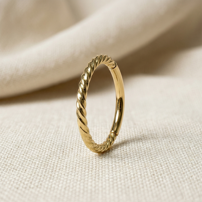 Titanium Braided Hinged Hoop 16G