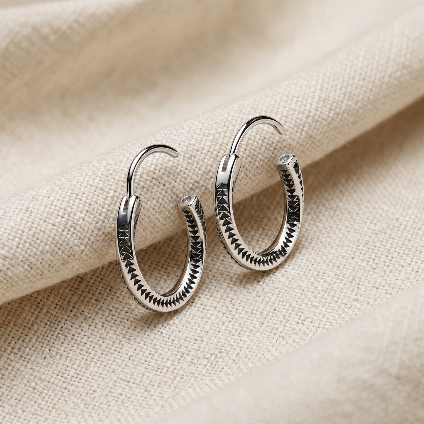 Surgical Steel Twist Hoop Earrings 20G