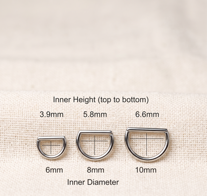 Titanium D-Shaped Hinged Hoop Ring 16G