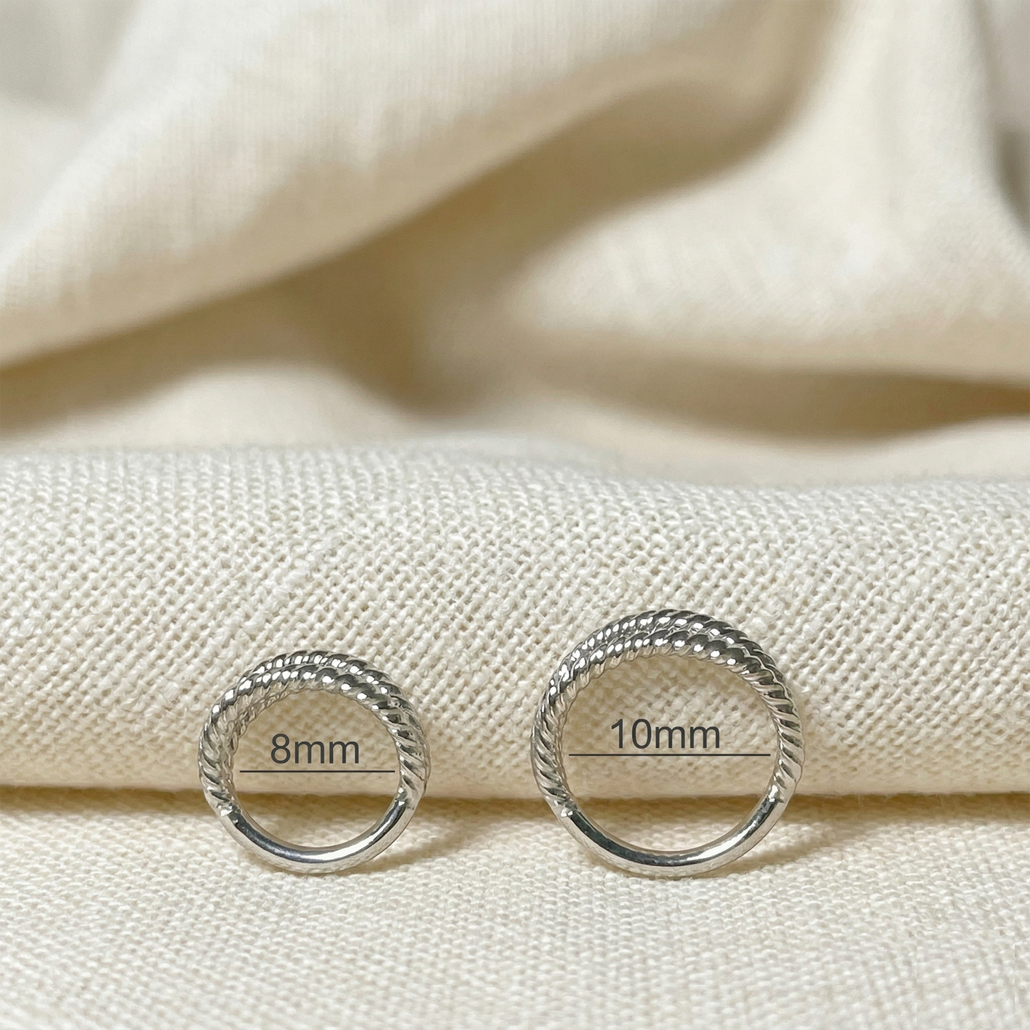 Surgical Steel Triple Braided Hinged Hoop 16G