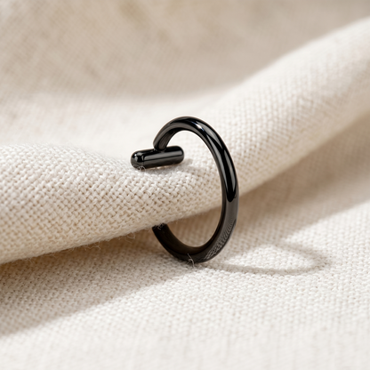 Titanium Nose Hoop with Bar Stopper