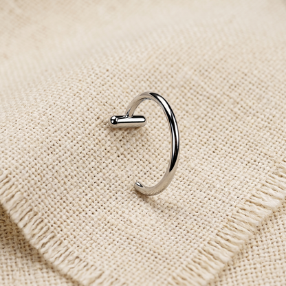 Titanium Nose Hoop with Bar Stopper