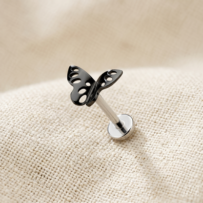 Titanium Butterfly Threadless Stud