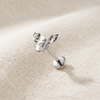 Titanium Butterfly Threadless Stud