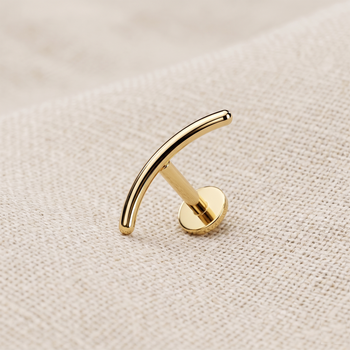 Titanium Curved Bar Threaded Labret 16G
