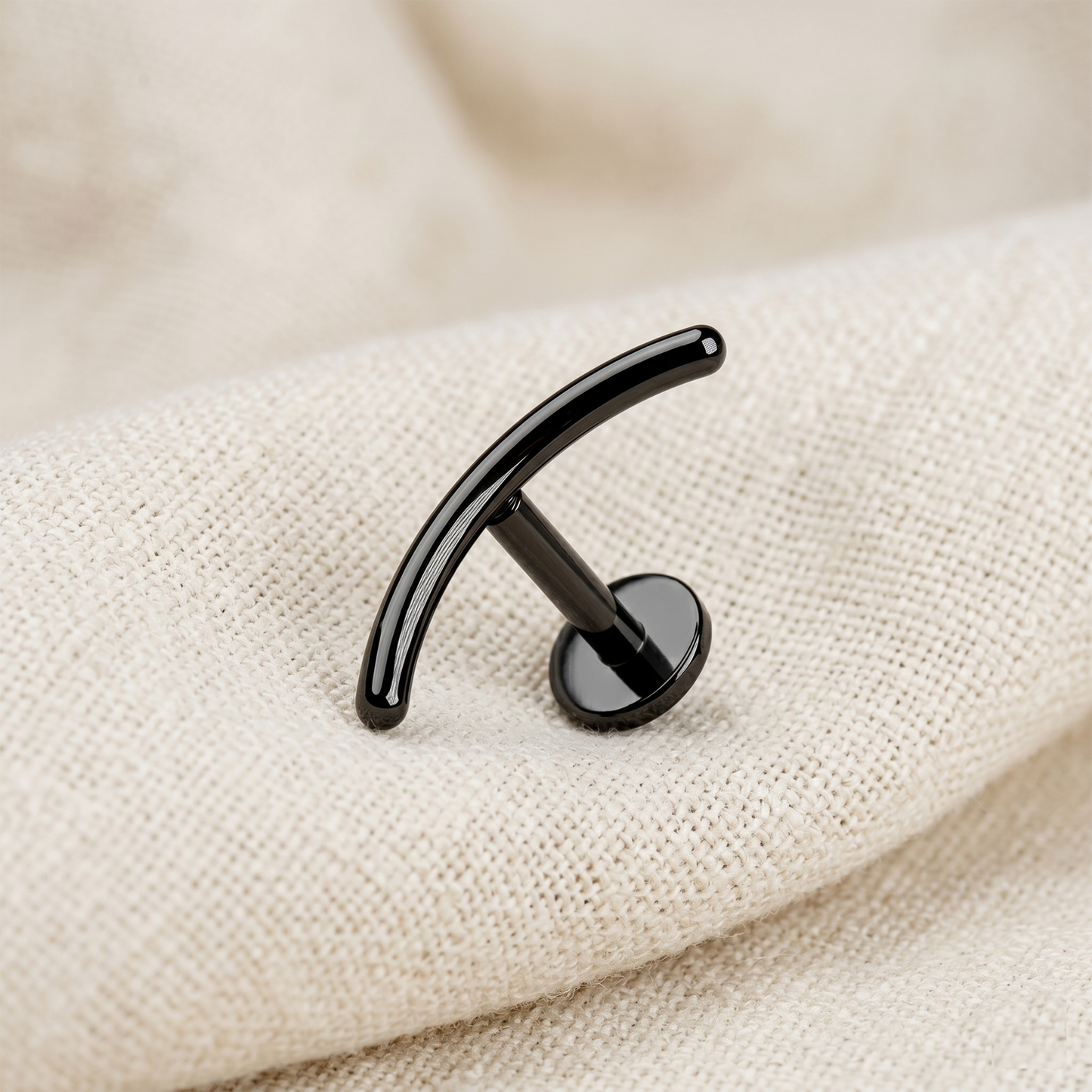 Titanium Curved Bar Threaded Labret 16G