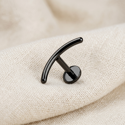 Titanium Curved Bar Threaded Labret 16G