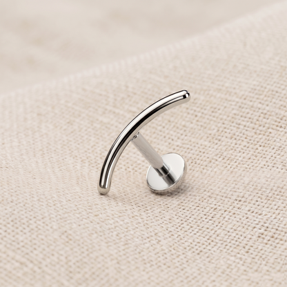 Titanium Curved Bar Threaded Labret 16G