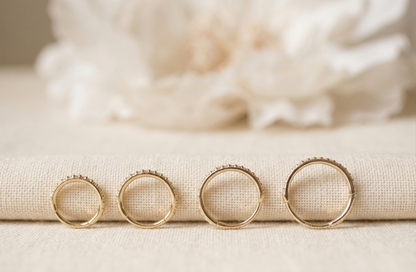 14K Gold Hinged Clicker Hoop with Pave CZ 20G