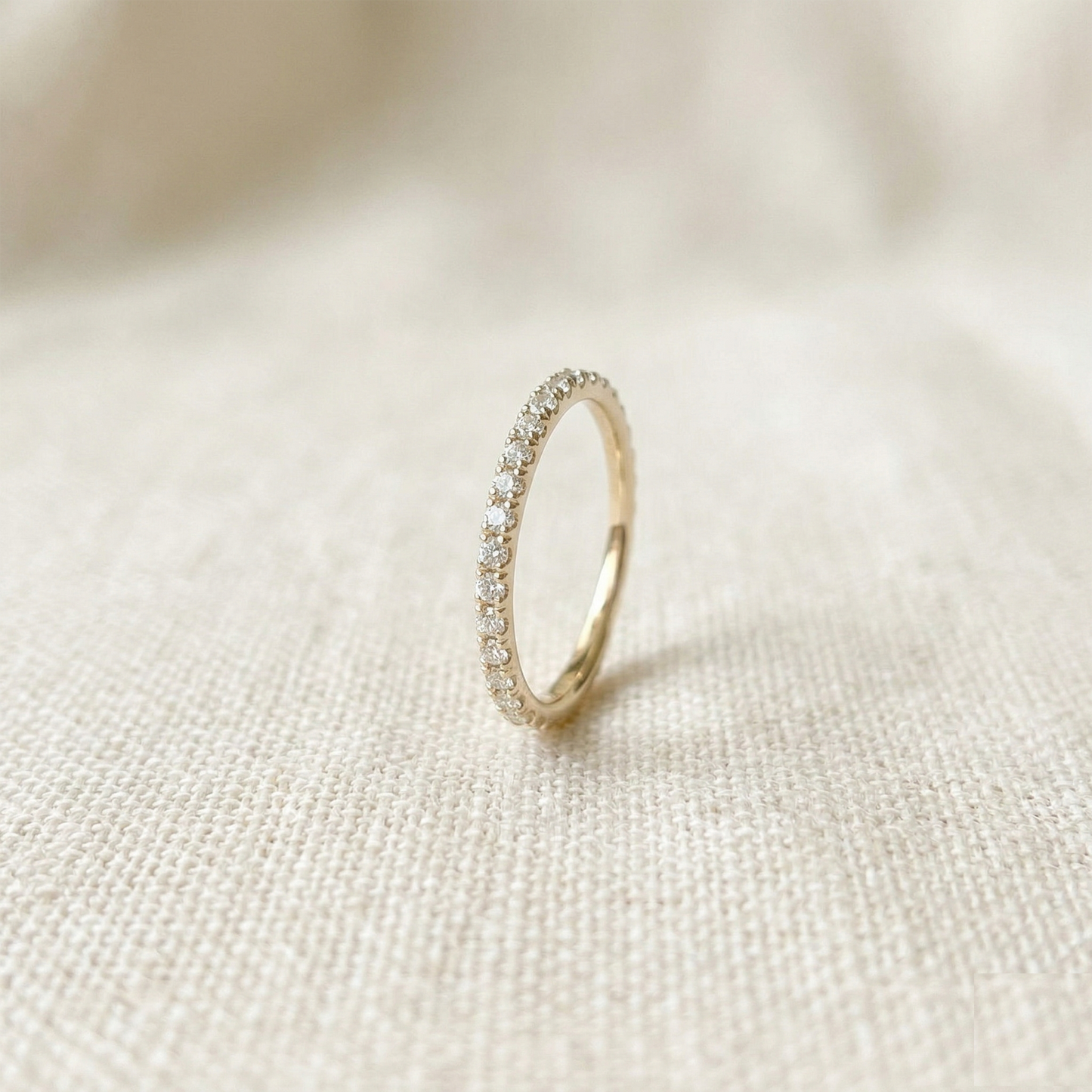 14K Gold Hinged Clicker Hoop with Pave CZ 20G