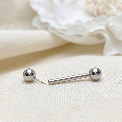 Titanium Threadless Straight Barbell 16G 14G