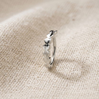 Titanium Heart Hinged Hoop Belly Ring 14G