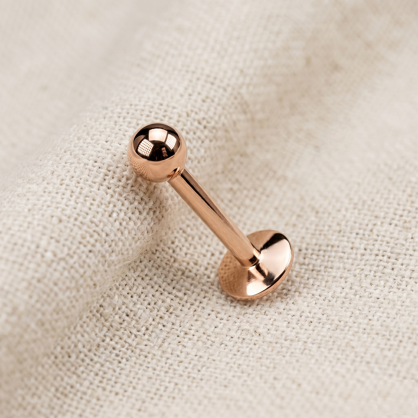 Titanium Round Ball Threaded Labret Stud 16G