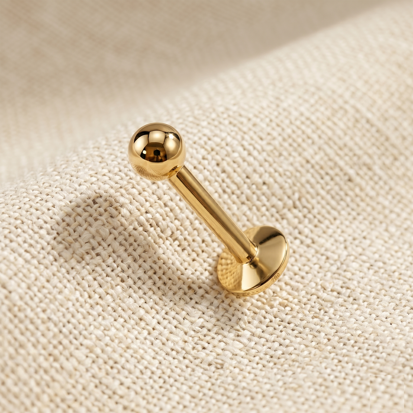 Titanium Round Ball Threaded Labret Stud 16G