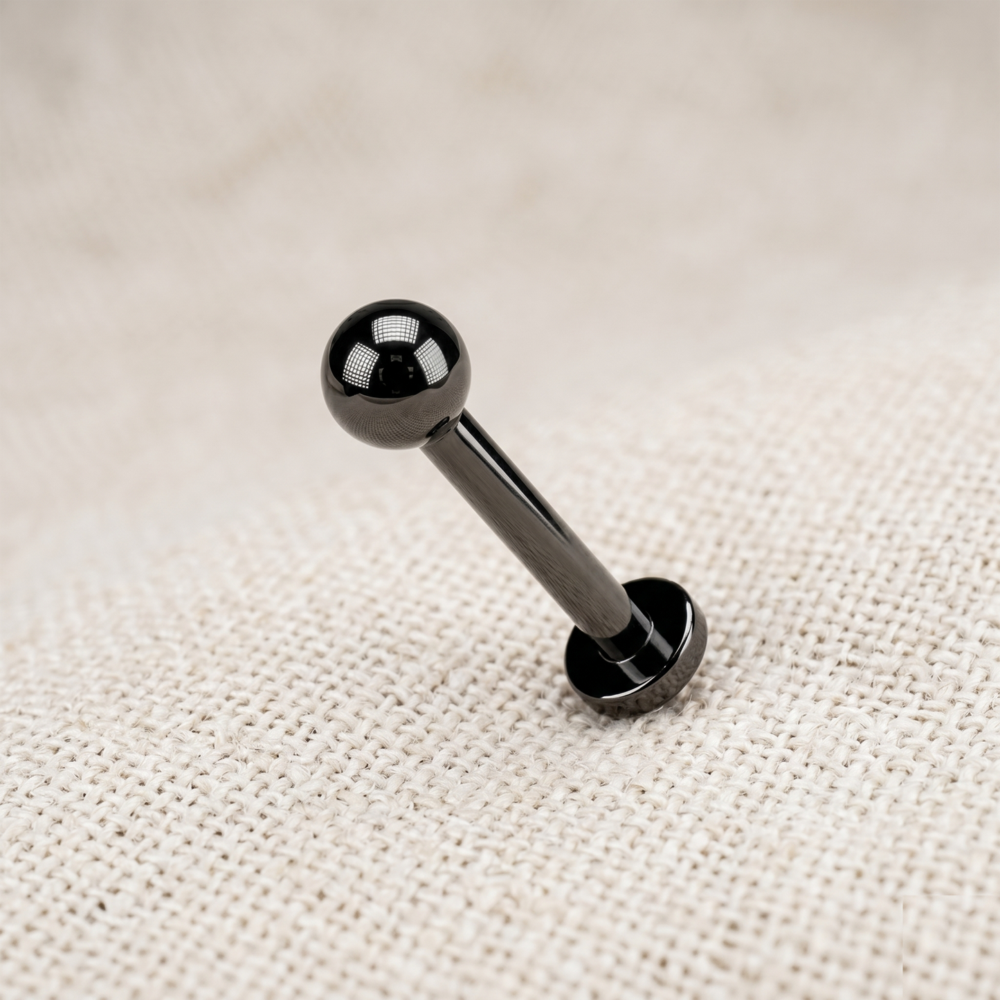 Black Steel Externally Threaded Ball Labret