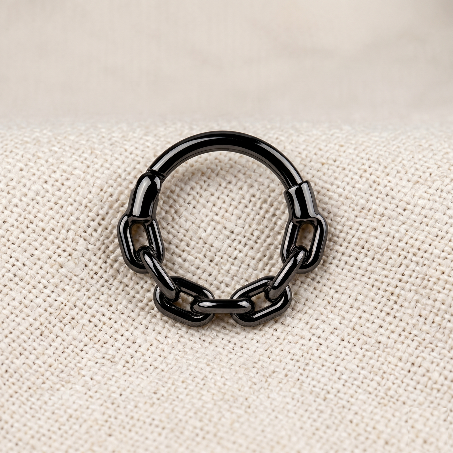 Surgical Steel Chain Link Hinged Hoop 16G