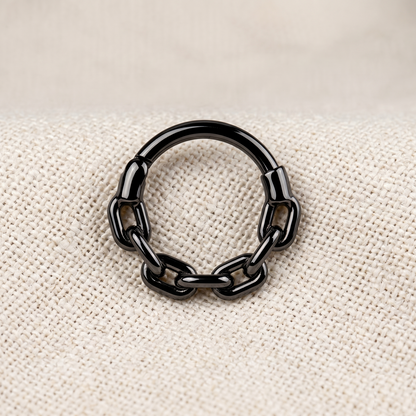 Surgical Steel Chain Link Hinged Hoop 16G