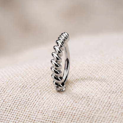 Twisted Bar Hinged Belly Button Ring 14G