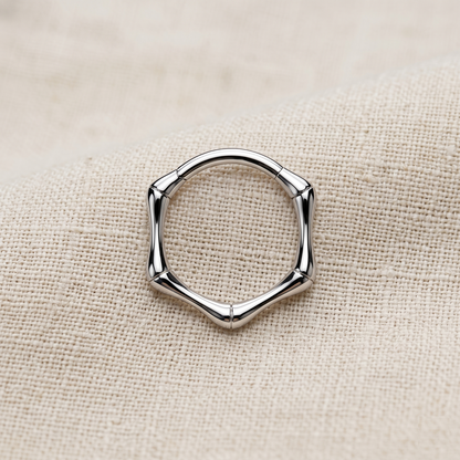 Titanium Hinged Joint Hoop Ring 16G