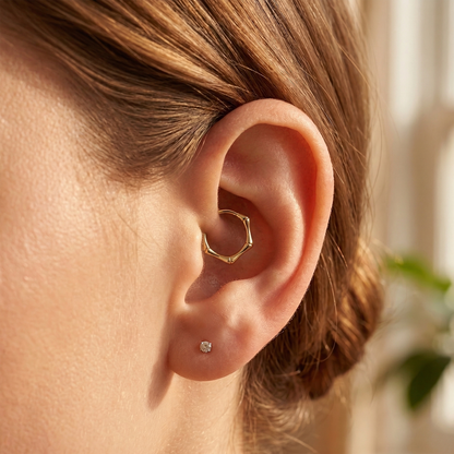 Titanium Hinged Joint Hoop Ring 16G
